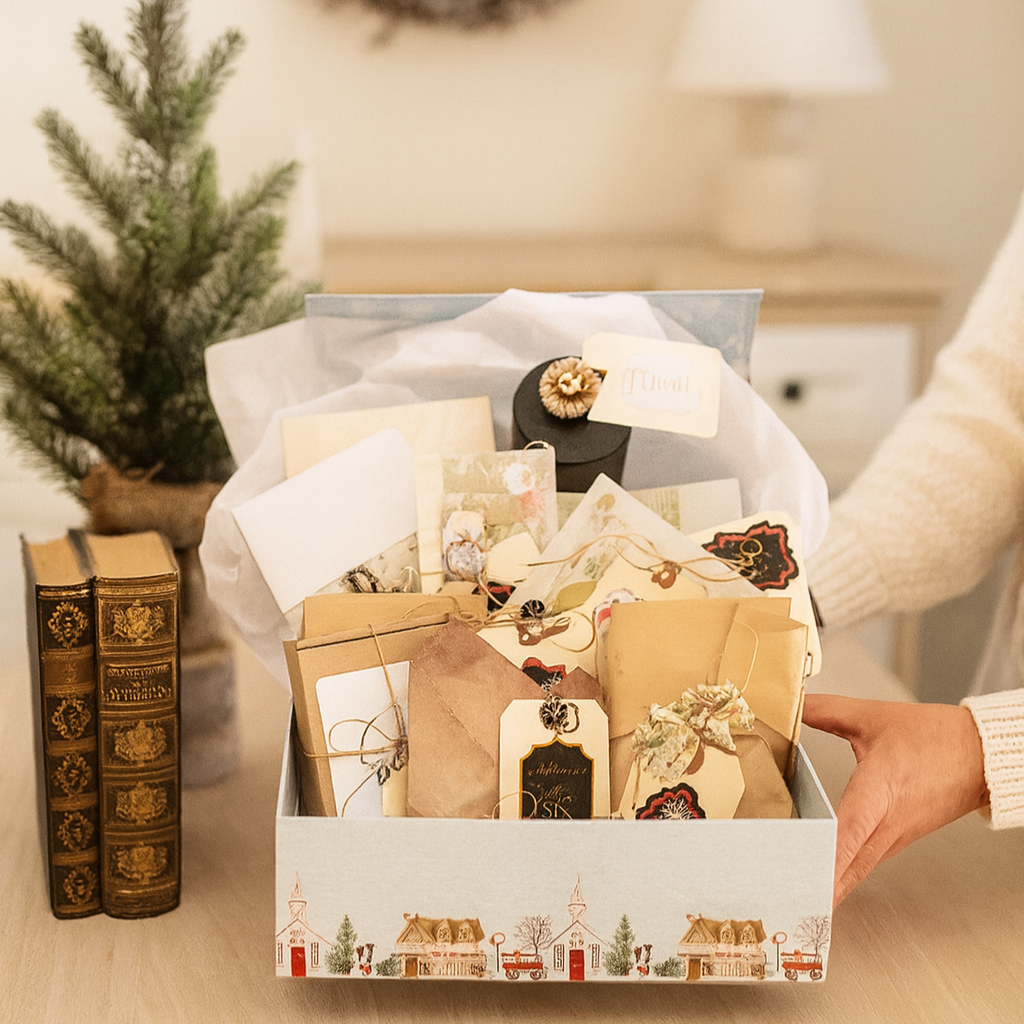 Junk journal advent calendar in box 